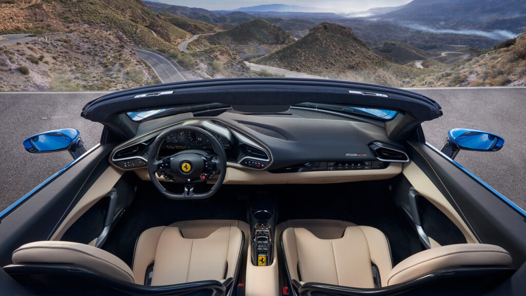 Ferrari 296 gts interior and dashboard